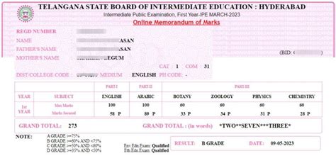 inter 1st year results 2024 ts